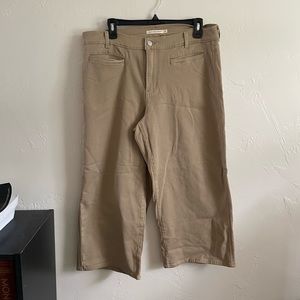 Khaki Levis Wide Leg Pants